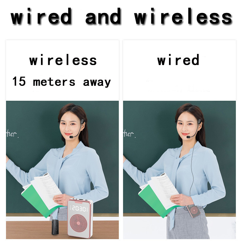 Hordozható vezeték nélküli Bluetooth hangerősítő mikrofon tanítási megafon Little Bee hangszóró tanároknak szabadtéri idegenvezető