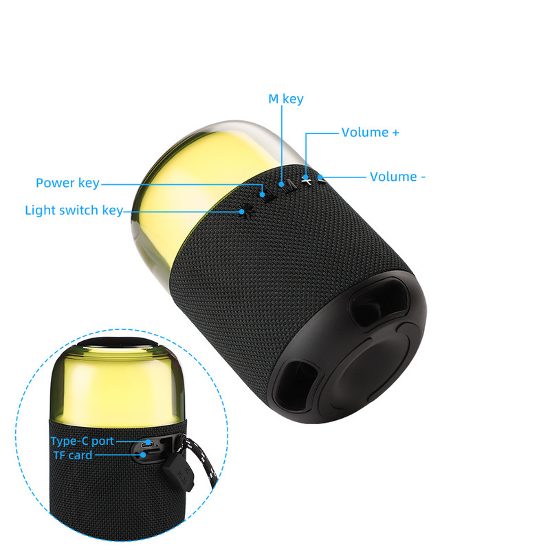 AIYIMA prijenosni Bluetooth zvučnik TWS bežični mini zvučnik IPX4 vodootporan TF plaža za putovanja na otvorenom kod kuće i zabave