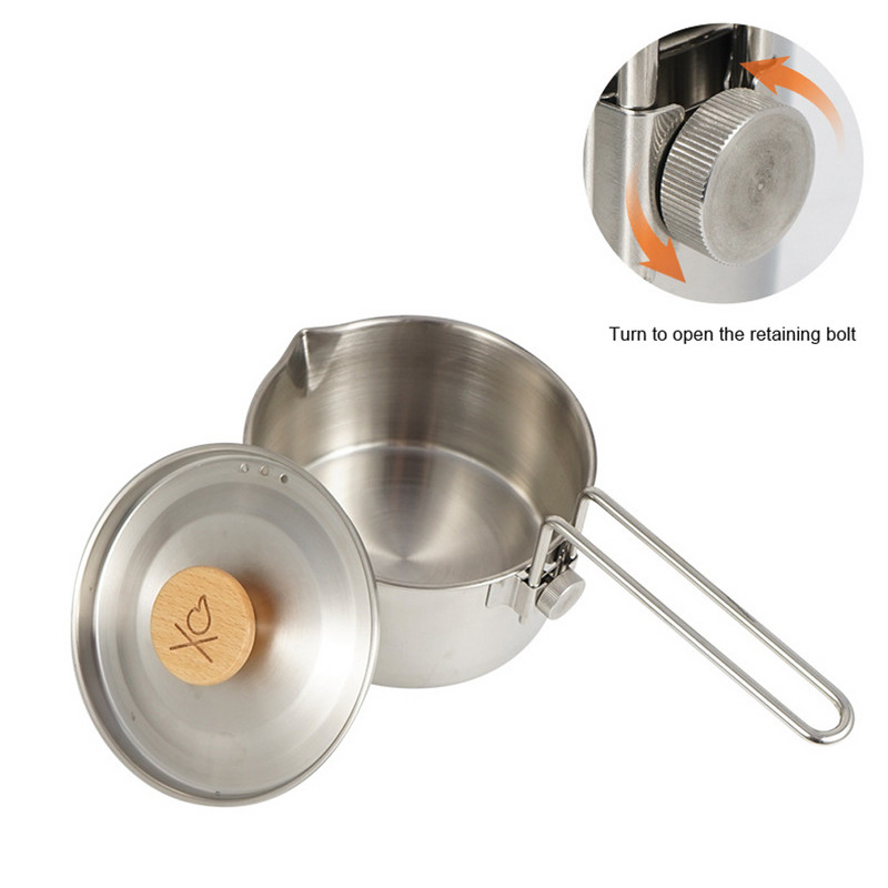 Kuhalo za kuhanje od nehrđajućeg čelika Lonac za kampiranje na otvorenom Kuhalo za čaj Planinarenje Alat za kuhanje Putovanje Planinarenje Oprema za kuhanje