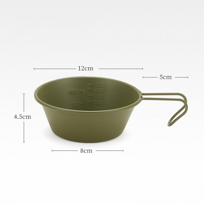 Thous Winds Sierra kauss ar rokturi galda piederumi āra kempinga trauki 300 ml gatavošanas šķīvji piknika bļoda ceļojumu piederumi