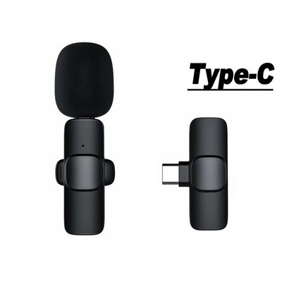 Prijenosni bežični lavalier mikrofon, mini audio, video mikrofon, mikrofon za snimanje prijenosa uživo, telefon za igrice, mikrofon za iPhone Android