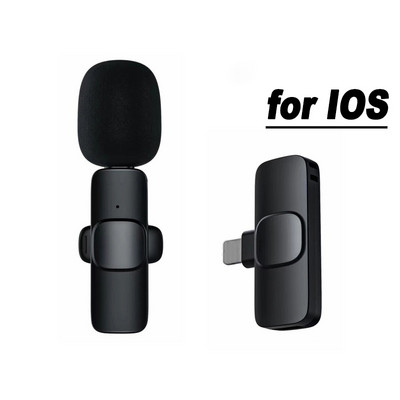 Prijenosni bežični lavalier mikrofon, mini audio, video mikrofon, mikrofon za snimanje prijenosa uživo, telefon za igrice, mikrofon za iPhone Android