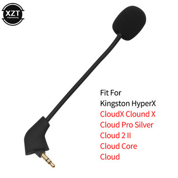 Резервен микрофон за игри 3,5 мм микрофон за Kingston HyperX Cloud 2 II X Core Pro Silver Cloudx Слушалки за игри Слушалки