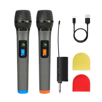 Ασύρματο μικρόφωνο Heikuding UHF Universal Cordless Dynamic Microphone System for Karaoke Singing Dj Microphone