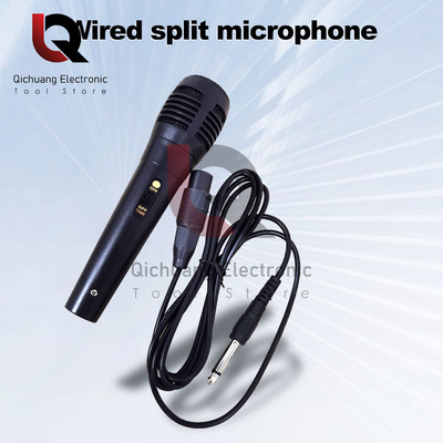 Bluetooth hangszóró vezetékes mikrofon 3,5/6,5 mm karaoke mikrofon ütésálló mikrofonfej, beépített zajcsökkentő pamut