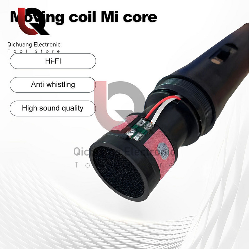 Bluetooth zvučnik Žičani mikrofon 3,5/6,5 MM Karaoke mikrofon otporan na udarce Mikrofonska glava Ugrađena zaštita od buke Pamuk