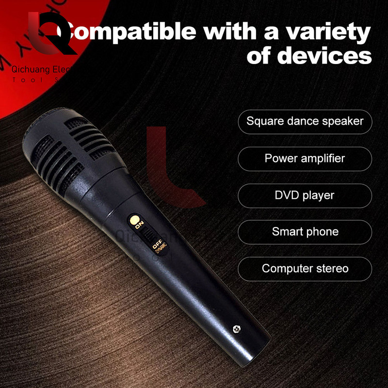 Bluetooth zvučnik Žičani mikrofon 3,5/6,5 MM Karaoke mikrofon otporan na udarce Mikrofonska glava Ugrađena zaštita od buke Pamuk