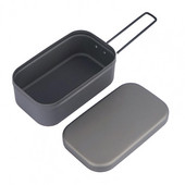 Cutie de prânz pentru camping, 800 ml, mâner pliabil, recipient Bento de camping, suport pentru abur, vase de gătit pentru picnic