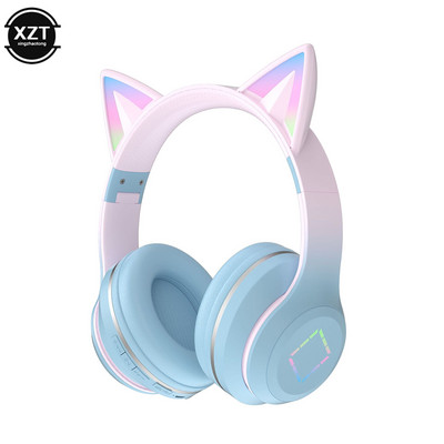 DR57 Gradient Bežične Bluetooth slušalice Sjaj mačjih ušiju Stereo bas slušalice Dječje računalo Telefon Igra Slušalice auriculare