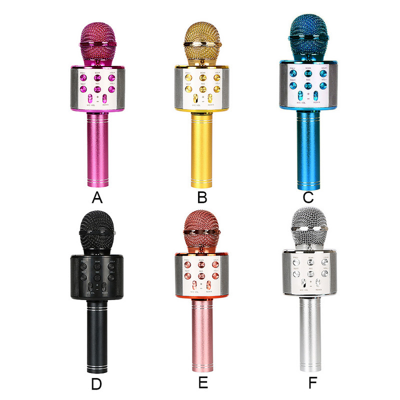 6 krāsu Bluetooth bezvadu mikrofons, uzlādējams karaoke KTV mikrofons, 3 slāņu trokšņu samazināšanas mūzikas atskaņotājs, dziedāšanas aprīkojums