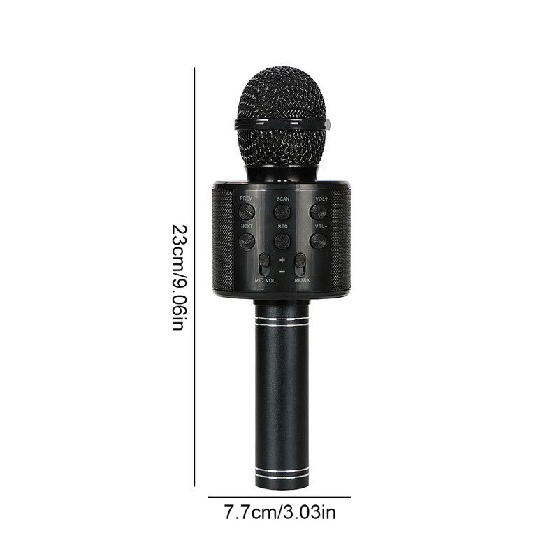 6 krāsu Bluetooth bezvadu mikrofons, uzlādējams karaoke KTV mikrofons, 3 slāņu trokšņu samazināšanas mūzikas atskaņotājs, dziedāšanas aprīkojums