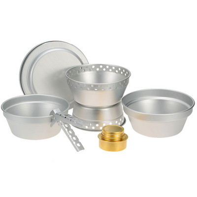 Kempinga virtuves piederumu komplekts, alkohola plīts, spirta deglis ar statīvu, kastrolis āra gatavošanas komplekts ceļojumiem pārgājieniem, piknikam, grilēšanai