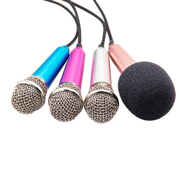 Φορητό 3,5 mm Stereo Studio Metal Mic Karaoke 3,5 mm Mini Microphone KTV Για έξυπνα τηλέφωνα Φορητός υπολογιστής Επιτραπέζιος φορητός μικρόφωνο ήχου