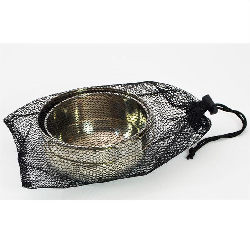 Camping în aer liber Bol pliabil din oțel inoxidabil 304 Vase portabile de gătit Veselă pentru picnic Bol de 500 ml/700 ml cu mâner pliabil