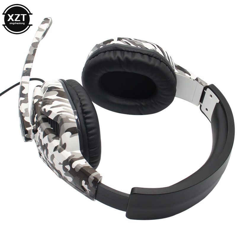 Pārdod 3,5 mm kamuflāžas spēļu austiņas Profesionālas Gamer Stereo Galvas austiņas Datora austiņas priekš PS4 PS3 Xbox Sw