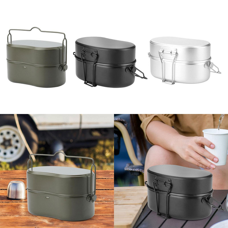 3 vienā pusdienu kaste āra virtuves piederumiem mugursoma pārnēsājama darba Bento pusdienu kaste