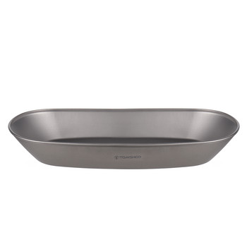 Tomshoo Titanium Plate Ultralight Metal Dish Открит Къмпинг Тиган Сервизи Риба Плодове Снек Зеленчукова Чиния Вечеря Лагерни Консумативи