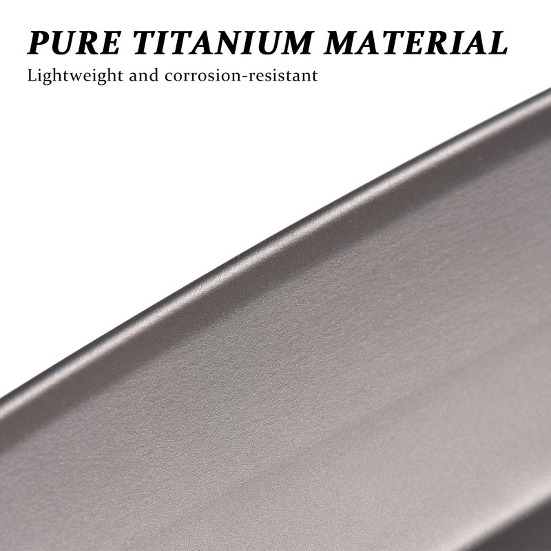 Tomshoo titāna šķīvis īpaši viegls metāla trauks āra kempinga pannas galda trauki zivju augļiem, dārzeņiem, vakariņām, nometņu piederumi