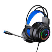 G60 Gaming Headset 7.1 sztereó SVirtuális térhatású basszus fülhallgató mikrofon LED lámpával számítógépes PC Gamer összecsukható
