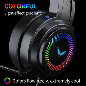 G60 Gaming Headset 7.1 Stereo SVirtual Surround Bass Слушалки Слушалки с микрофон LED светлина за компютър PC Gamer Сгъваеми