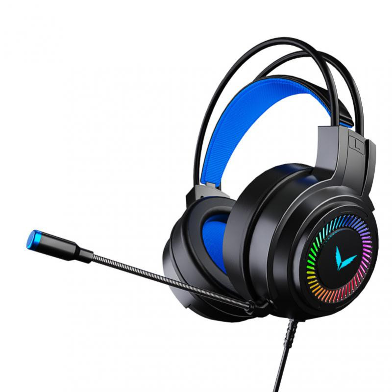 G60 Gaming Headset 7.1 sztereó SVirtuális térhatású basszus fülhallgató mikrofon LED lámpával számítógépes PC Gamer összecsukható