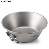 „Lixada“ titano dubuo su sulankstoma rankena Nešiojami nerūdijančio plieno indai, skirti stovyklavietėms, žygiams, kuprinėms, iškyloms