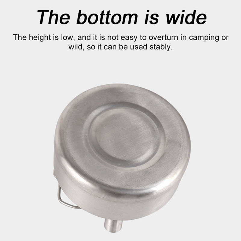 Āra nerūsējošā tērauda tējkanna tējkannas bloķēšanas rokturis kempings piekarināms katls kafijas kanna piknika plīts 1L tējkanna gatavošanas piederumi