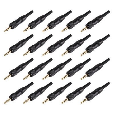 20 komada 3,5 mm stereo vijka za zaključavanje audio konektora za zaključavanje za Sennheiser za Sony Nady Audio2000s adapter za rezervni utikač mikrofona