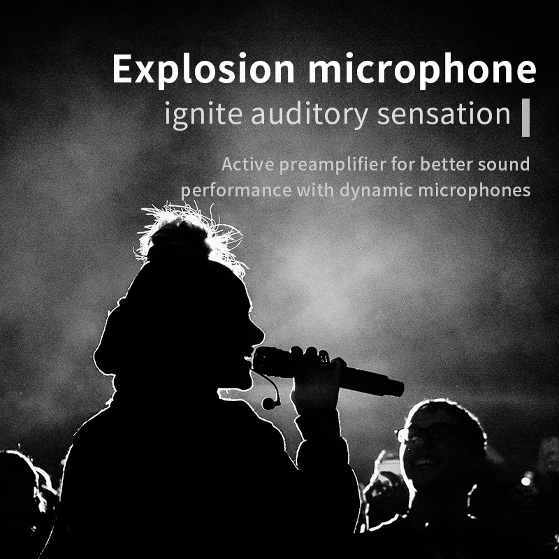 Teyun Q-2 naujas dinaminis mikrofono stiprintuvas, skirtas be nuostolių garsumo sustiprinimui įvairioms dinaminio mikrofono įrašymo programoms