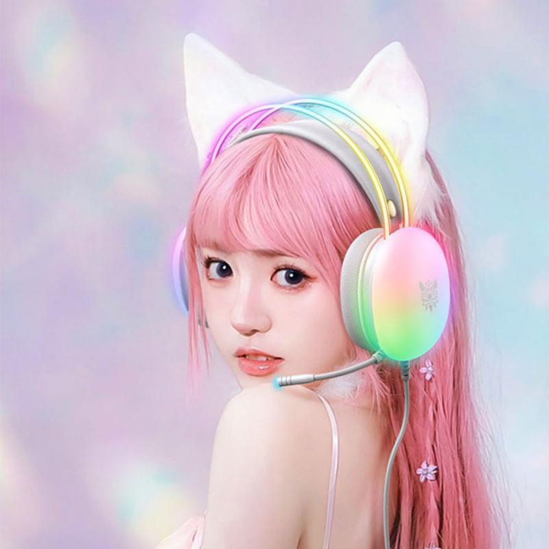 RYRA X25 Slušalice RGB LED Dizajn svjetla Gaming Headset Surround Računalo Žičane slušalice Za PC igrače Poništavanje buke s mikrofonom