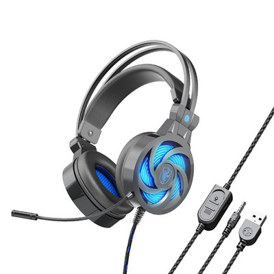 Ακουστικά PS4 Cat Ear Esports με RGB LED Light Mic Gaming Headset 3,5mm 3D Surround Sound Ακουστικά υπολογιστή για PC Gamer