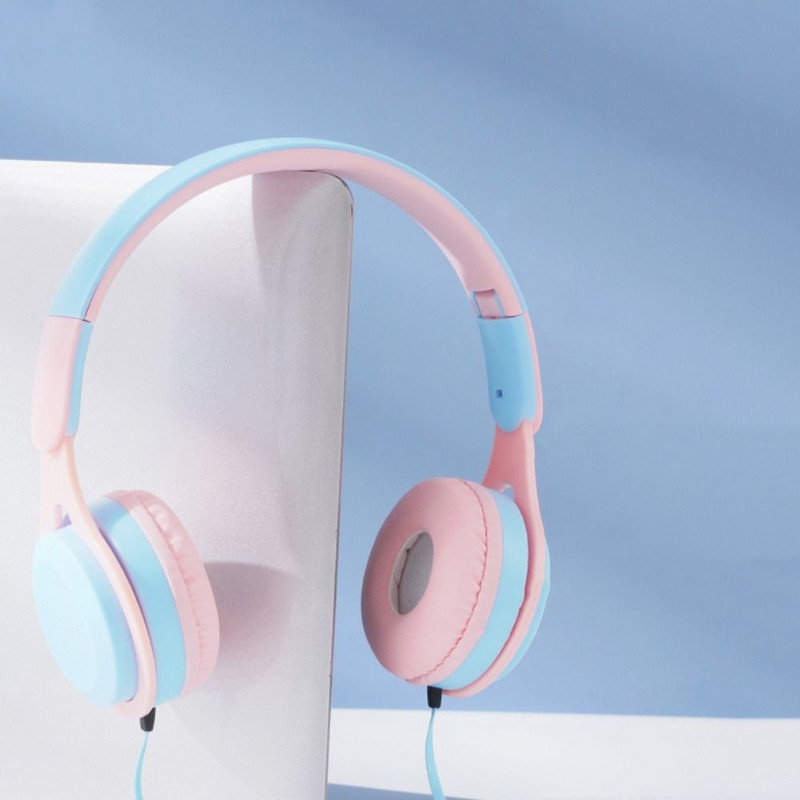 Káblové slúchadlá s mikrofónom, mobilné slúchadlá, univerzálne, nové skladacie, štýlové, pre študentov, online hracie slúchadlá, darček k narodeninám