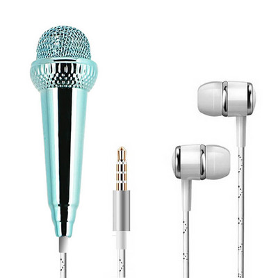 Pametni telefon Prijenosno računalo Stolno računalo Ručni audio mikrofon Prijenosni 3,5 mm stereo studijski mikrofon KTV karaoke Mini mikrofon