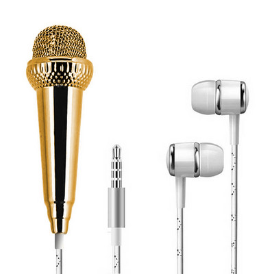 Pametni telefon Prijenosno računalo Stolno računalo Ručni audio mikrofon Prijenosni 3,5 mm stereo studijski mikrofon KTV karaoke Mini mikrofon