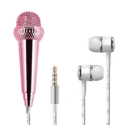 Pametni telefon Prijenosno računalo Stolno računalo Ručni audio mikrofon Prijenosni 3,5 mm stereo studijski mikrofon KTV karaoke Mini mikrofon