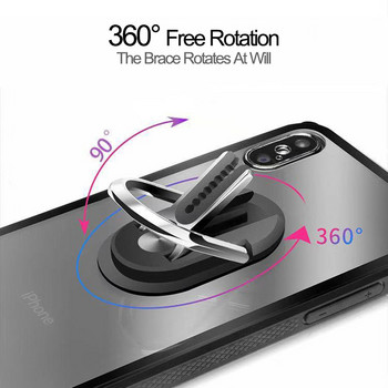 Магнитна стойка за мобилен телефон rotabl за iPhone Samsung Car Метален пръстен за пръсти стойка за телефон скоба скоба за държач за телефон в кола