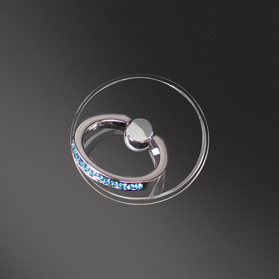 Mobilā tālruņa gredzena turētājs Caurspīdīgs tālruņa mobilais atbalsts Diamond Clear 360 grādu kontaktligzdas statīvs Viedtālruņa piederumi