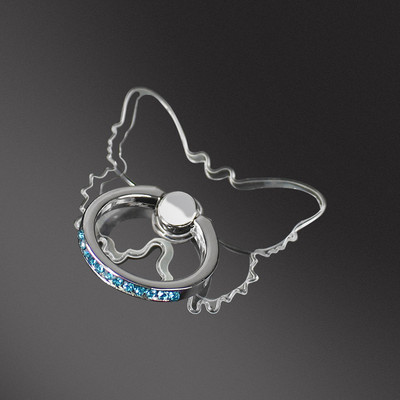 Mobilā tālruņa gredzena turētājs Caurspīdīgs tālruņa mobilais atbalsts Diamond Clear 360 grādu kontaktligzdas statīvs Viedtālruņa piederumi