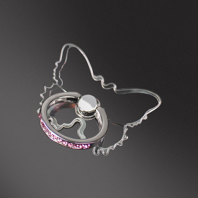 Mobilā tālruņa gredzena turētājs Caurspīdīgs tālruņa mobilais atbalsts Diamond Clear 360 grādu kontaktligzdas statīvs Viedtālruņa piederumi