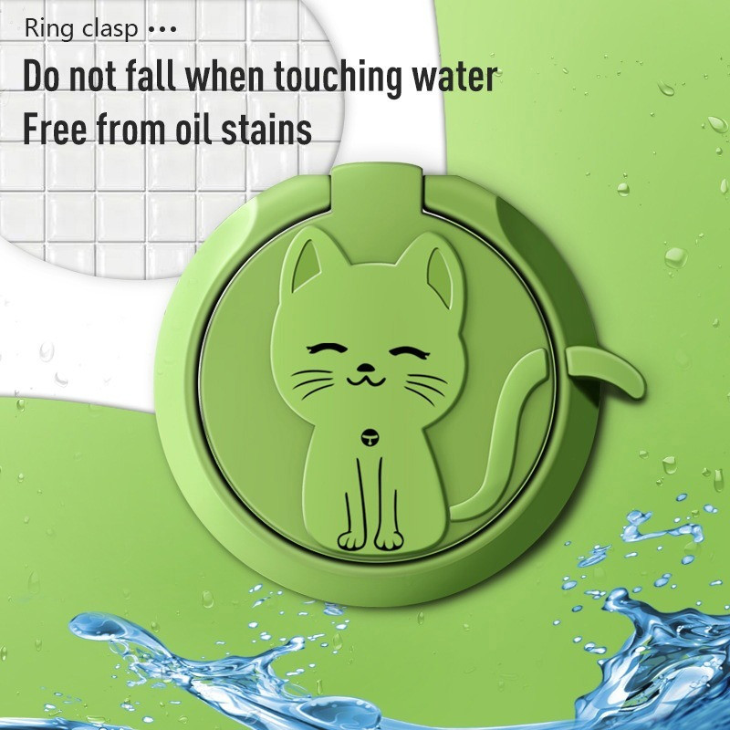 Jauka kaķa mobilā tālruņa gredzena turētāja statīvs 360° grādos, pagriežams ar skaidru pirkstu satvērēju, saderīgs ar iPhone tālruņiem vai tālruņa futrāļiem