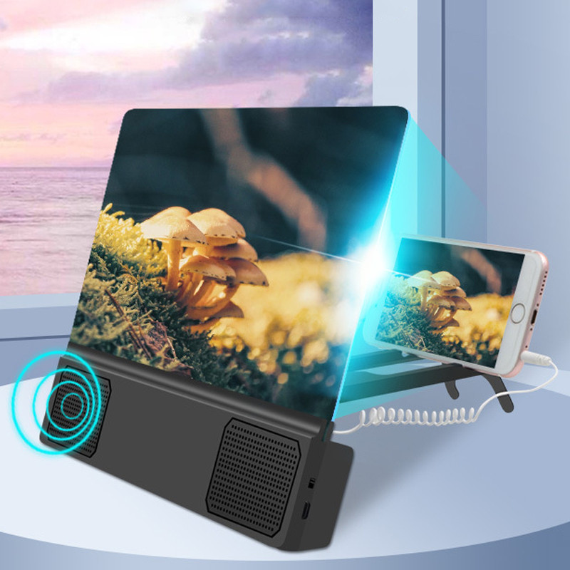3D ekrāna pastiprinātāji Mobilā tālruņa palielinātājs ar palielinātu skaļruni Video pastiprinātāja statīvs palielināms saliekamais rakstāmgalds Audio pretzils