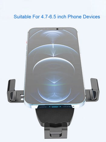 Държач за телефон за кола Поддръжка на вентилационен отвор за кръгла щипка за изпускане на въздух Завъртане на 360° Стойка за мобилен телефон Смартфон GPS скоба Гравитационна стойка