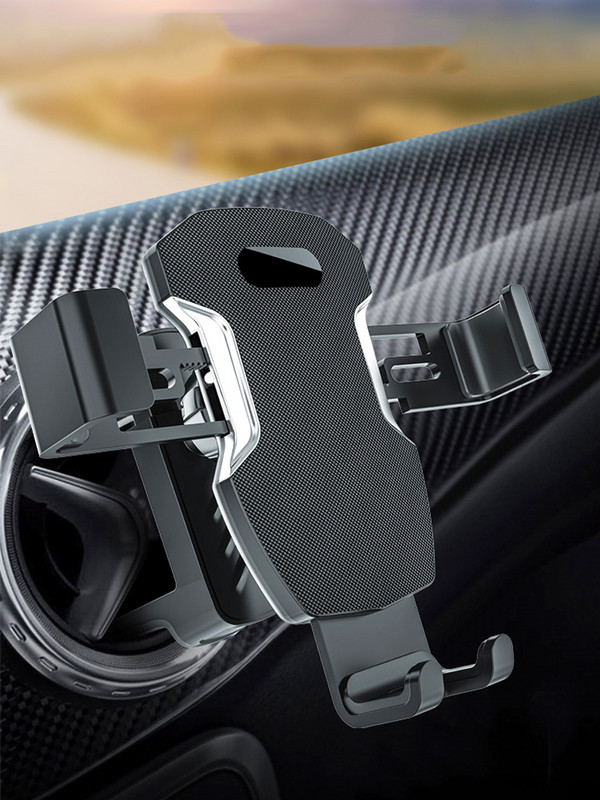 Automašīnas tālruņa turētāja gaisa ventilācijas atveres atbalsts apaļam gaisa izplūdes skavam 360° rotācijas mobilā tālruņa stiprinājuma viedtālruņa GPS kronšteina gravitācijas statīvs