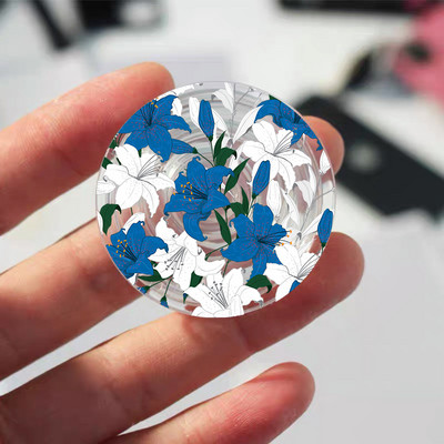 INS Flower Daffodil Θήκη τηλεφώνου Griptok Cute Floral Lily Phone Grip Tok για iPhone 13 Αξεσουάρ για τηλέφωνο Samsung Xiaomi Bracket