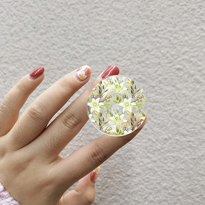 INS Flower Daffodil Θήκη τηλεφώνου Griptok Cute Floral Lily Phone Grip Tok για iPhone 13 Αξεσουάρ για τηλέφωνο Samsung Xiaomi Bracket