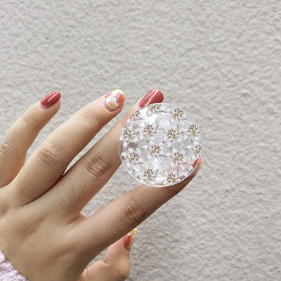 INS Flower Daffodil Θήκη τηλεφώνου Griptok Cute Floral Lily Phone Grip Tok για iPhone 13 Αξεσουάρ για τηλέφωνο Samsung Xiaomi Bracket