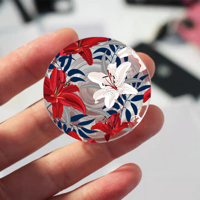 INS Flower Daffodil Θήκη τηλεφώνου Griptok Cute Floral Lily Phone Grip Tok για iPhone 13 Αξεσουάρ για τηλέφωνο Samsung Xiaomi Bracket