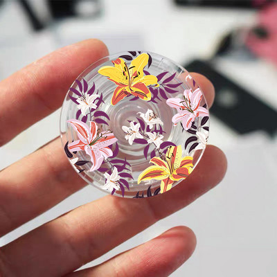 INS Flower Daffodil Θήκη τηλεφώνου Griptok Cute Floral Lily Phone Grip Tok για iPhone 13 Αξεσουάρ για τηλέφωνο Samsung Xiaomi Bracket