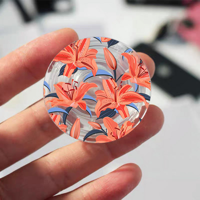 INS Flower Daffodil Θήκη τηλεφώνου Griptok Cute Floral Lily Phone Grip Tok για iPhone 13 Αξεσουάρ για τηλέφωνο Samsung Xiaomi Bracket