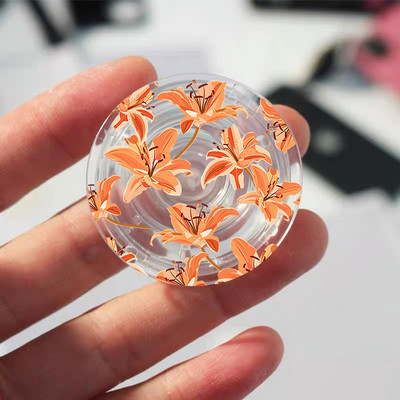 INS Flower Daffodil Θήκη τηλεφώνου Griptok Cute Floral Lily Phone Grip Tok για iPhone 13 Αξεσουάρ για τηλέφωνο Samsung Xiaomi Bracket